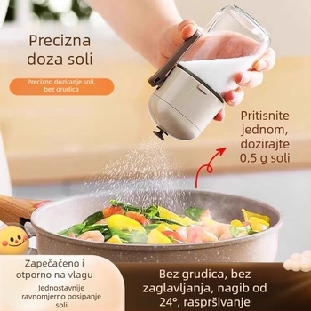 Staklena posuda za sol i začine — Vlažnost otporna, precizna kontrola soli