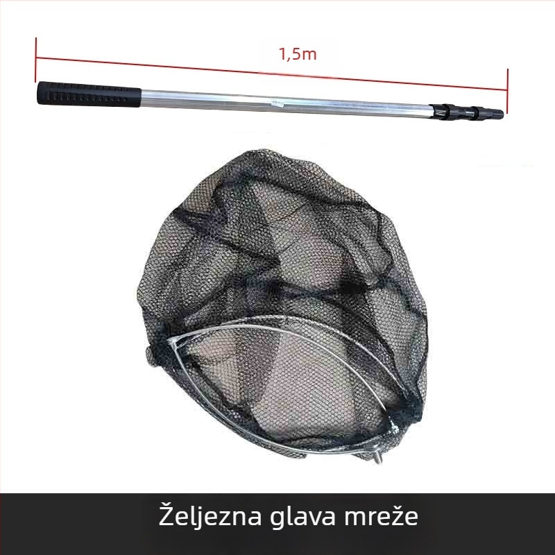 Glava mreže za ribolov od aluminijske legure s izvlačnom pozicijom i prstenom