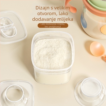 Kutija za dječje mlijeko u prašku – prijenosna, zatvorena i otporna na vlagu, skladišna kutija s više razina (3-4 razine), dvostruki sloj, za novorođenčad do 3 godine, Kang Xingda