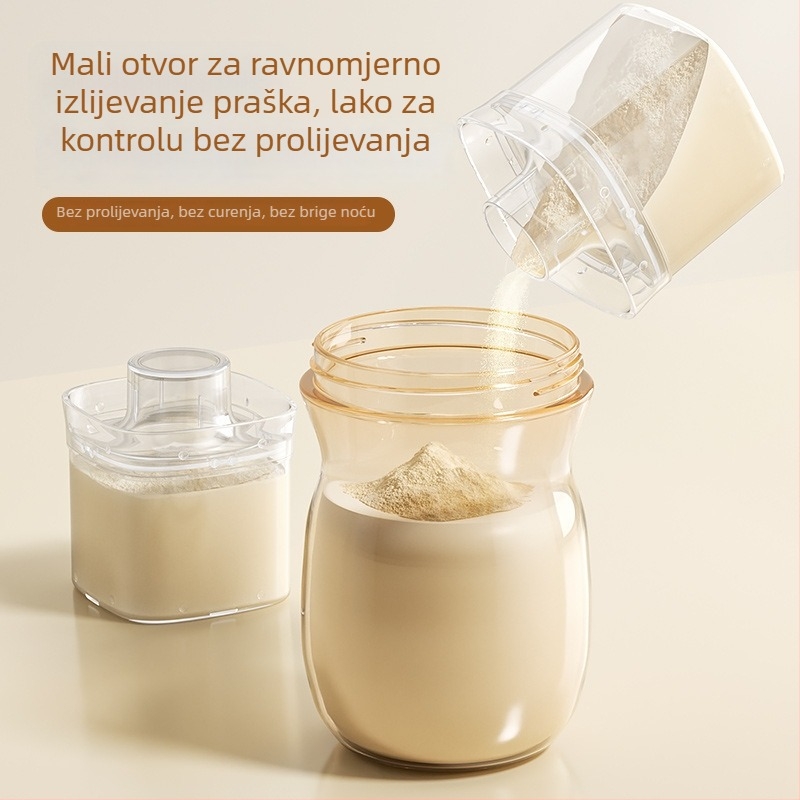 Kutija za dječje mlijeko u prašku – prijenosna, zatvorena i otporna na vlagu, skladišna kutija s više razina (3-4 razine), dvostruki sloj, za novorođenčad do 3 godine, Kang Xingda