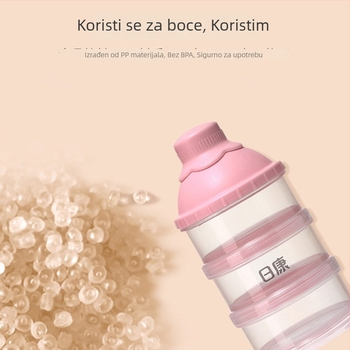 Riken trodijelna prijenosna kutija za mliječni prah za bebe, zatvoren putni spremnik, za djecu od 0 do 3 godine