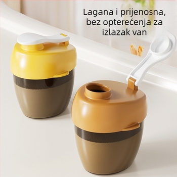 Prijenosna kutija za dječji prah mlijeka, 70 ml, PP materijal, pogodno za novorođenčad do 2 godine.