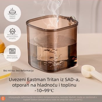 Tritan kutija za mlijeko u prahu, prijenosni zatvoreni spremnik za mlijeko u prahu, otporan na vlagu za djecu, pogodan od rođenja do 3 godine
