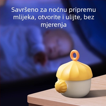 Trioslojna prijenosna kutija za bebi mlijeko u prahu sa hermetičkim skladištenjem, marka Qiqi Bao, za dob 0–3 godine