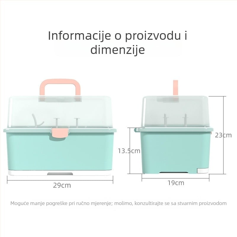 Kutija za skladištenje bočica za bebe s sušilnim stalkom i organizatorom za bradavice i četkicu za bočice, 0.9 kg, za novorođenčad do 3 godine, brend Ubedi