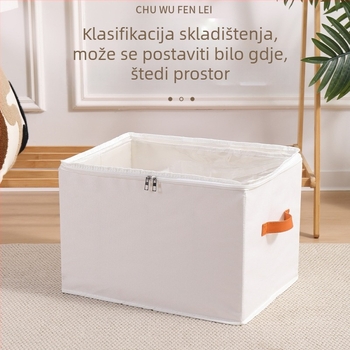 Kutija za cipele, sklopiva s poklopcem, s pregradama; Materijal: Oxford tkanina + PP ploča; Kapacitet: 18 L