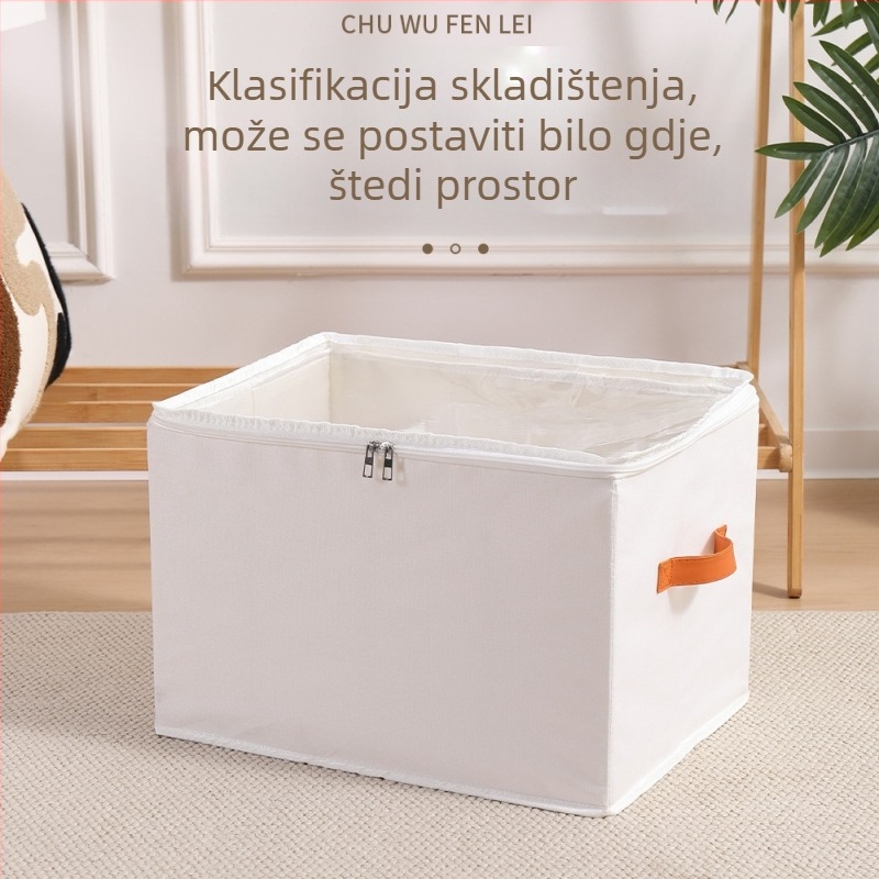 Kutija za cipele, sklopiva s poklopcem, s pregradama; Materijal: Oxford tkanina + PP ploča; Kapacitet: 18 L