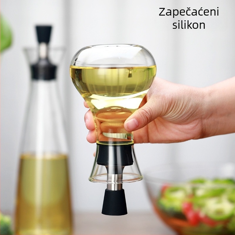 Staklena boca za tekuće začine sa zatvaračem; pogodna za sojin sos, ocat i sezamovo ulje; moguć ispis loga; moderan minimalistički dizajn