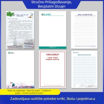Prilagođeni poslovni dopisni papir s logotipom — Materijal: offset papir, papir za pisanje; Model: Prilagođeno; Stil: Prilagođavanje dopisnog papira; Šifra proizvoda: 658; Tisak logotipa: dostupan