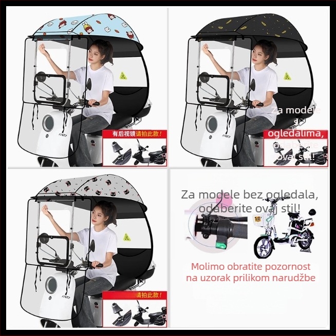 Suncobran s 3‑ramenim vlaknastog okvira, ručno otvaranje i zatvaranje, UPF 40+ zaštita, rotirajući, otporan na vjetar i kišu