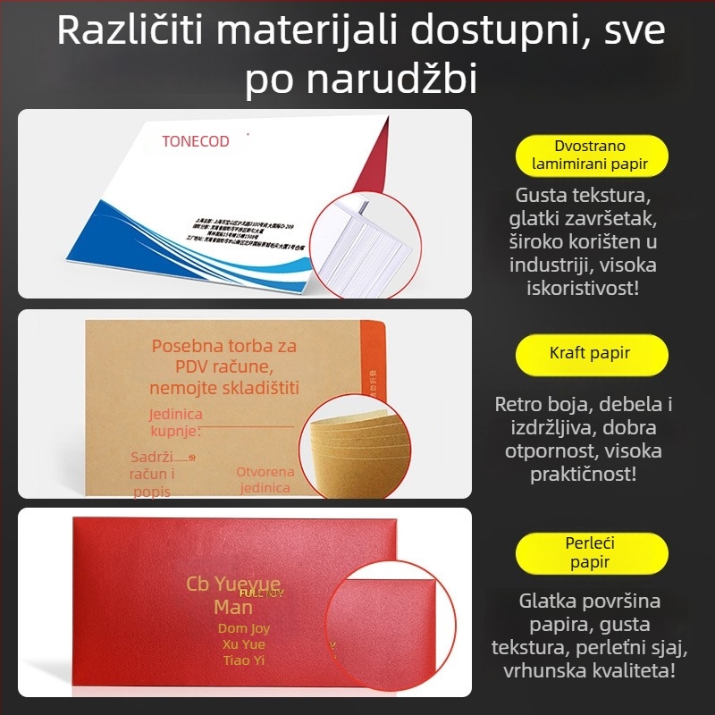 Vok zapadnog stila, debeli dizajn, tiskanje logotipa, prilagodba po narudžbi, 120 g dvostruki offset papir, modeli 1,2,3,5,6,74,8,9