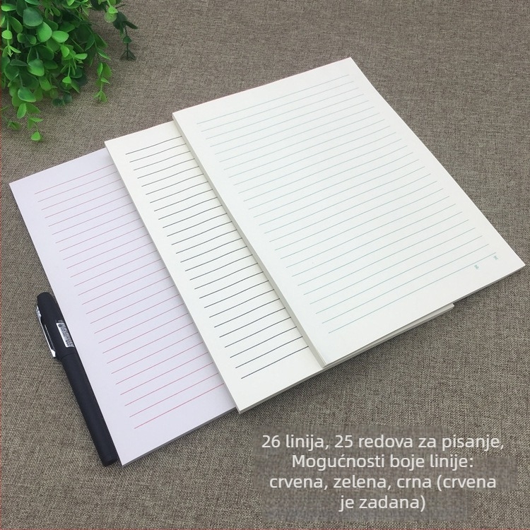 Puvant Papir za pisanje – Ojačani jednoslojni mrežni papir, 16K, model A17, papir od drvne celuloze