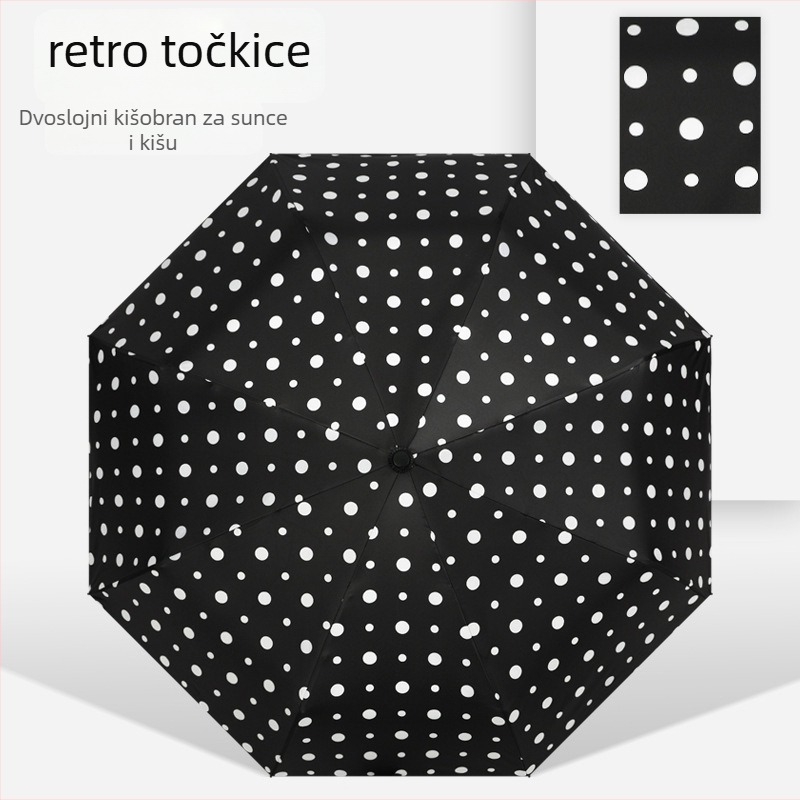 Sunshade kišobran s automatskim otvaranjem/zatvaranjem, 8 rebara od vlakana, čelična osovina, tkanina 210T s vinilnim premazom, UPF>50