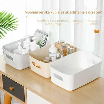 Desktop kutija za skladištenje nakita, bez poklopca, plastična, 10 pretinaca, moderan minimalistički stil