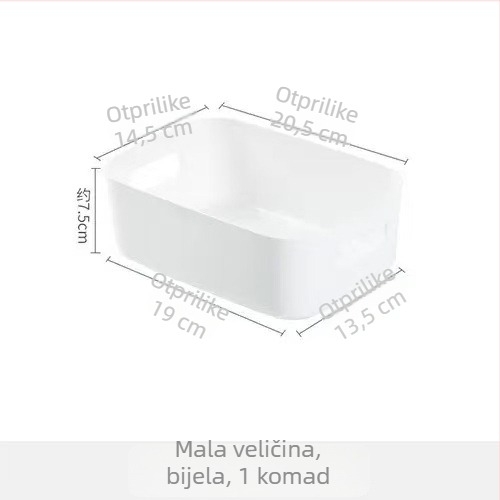 Desktop kutija za skladištenje nakita, bez poklopca, plastična, 10 pretinaca, moderan minimalistički stil