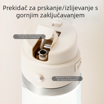 Dvojfunkcijska boca za raspršivanje ulja s nepropusnim staklenim spremnikom za kuhinju; toči ulje, raspršuje ulje i pogodna je za umake i začine.