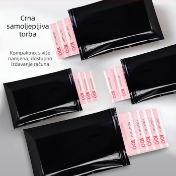 Crna vodootporna samouzavarujuća torbica za novac