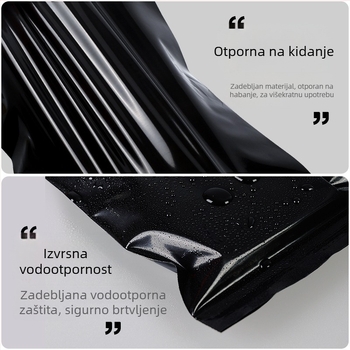Crna vodootporna samouzavarujuća torbica za novac