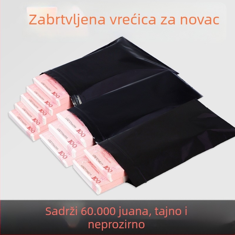 Crna vodootporna samouzavarujuća torbica za novac