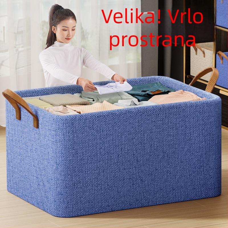 Tekstilna kutija za odjeću, kationična tkanina, 48 L, sklopiva, bez poklopca