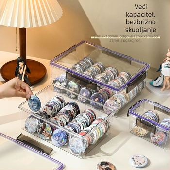 Prozirna PET kutija za pohranu s poklopcem – stolni organizator za kozmetiku, nakit, daljinske upravljače, CD-ove i mobilne uređaje