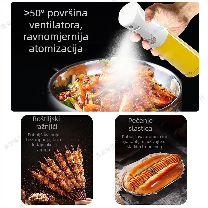 Spray boca za ulje za air fryer, kućna upotreba, neprekidan mlaz visokog tlaka