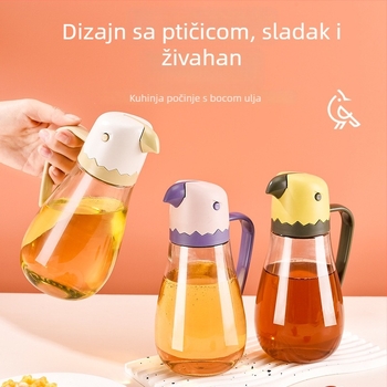 Staklena boca za ulje s automatskim otvaranjem i zatvaranjem, bez prosipavanja, velik kapacitet, lagani luksuzni stil