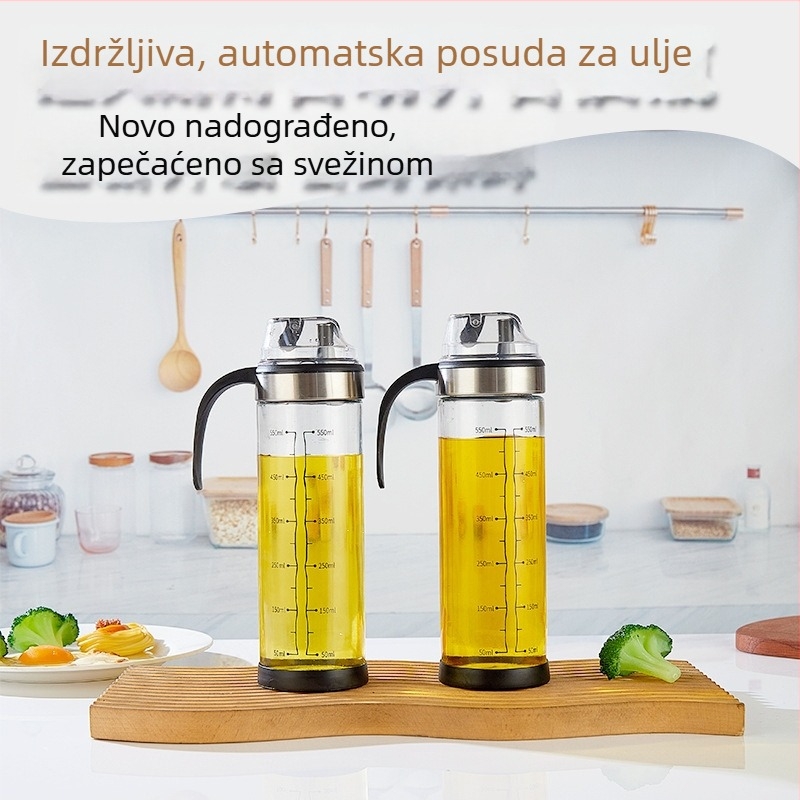 Staklena posuda za ulje Superior Forces – automatsko otvaranje i zatvaranje, moderni minimalistički stil