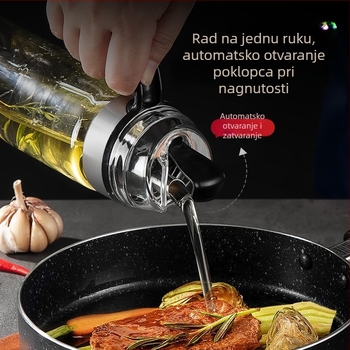 MAXCOOK staklena posuda za ulje s automatskim otvaranjem i zatvaranjem, nepropusna
