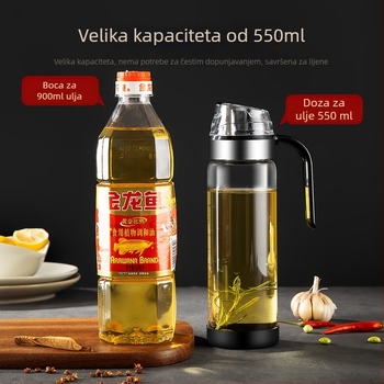 MAXCOOK staklena posuda za ulje s automatskim otvaranjem i zatvaranjem, nepropusna