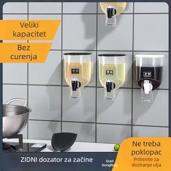 Zidni plastični dozator ulja s mjernom funkcijom, prozirna boca za sojin sos i ocat