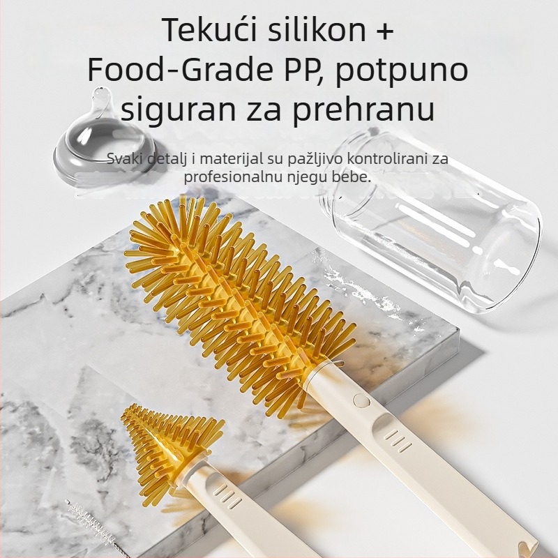 Yobeidi set četkica za bočice sa stalkom za sušenje, četkica za bradavice, prijenosna kutija za pohranu