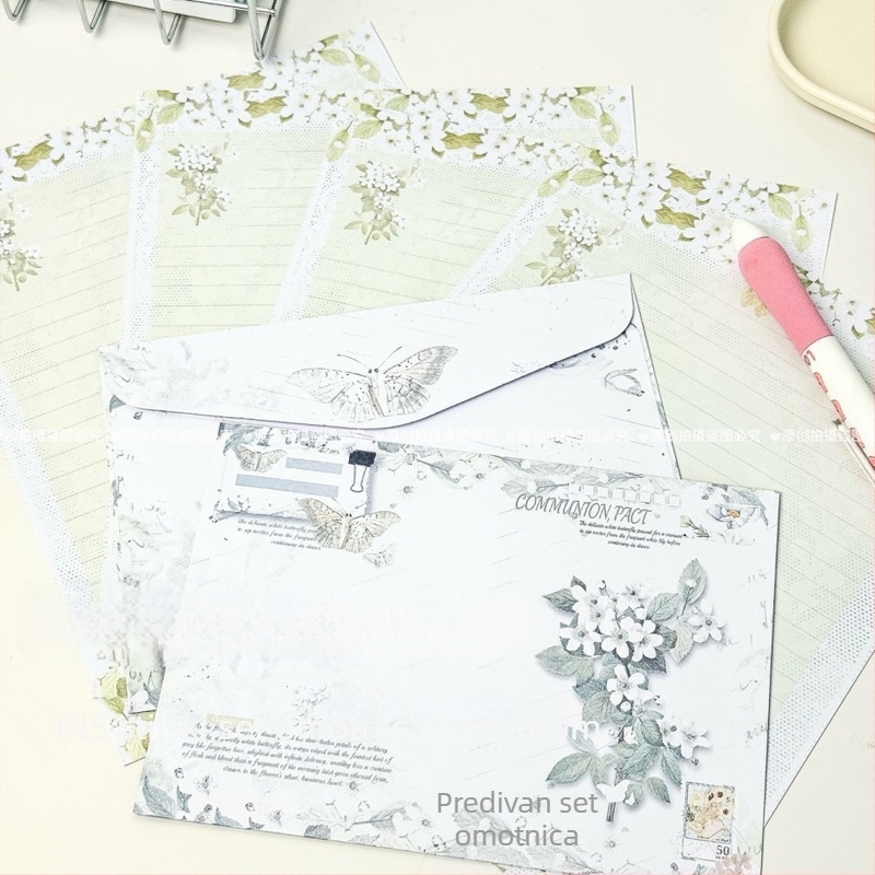 Jasmin set papira s omotnicama – ručno pisane poruke, kreativne čestitke za romantične trenutke