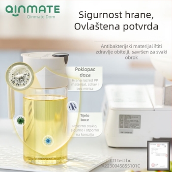 Posuda za ulje od borosilikatnog stakla s gravitacijskim automatskim otvaranjem i zatvaranjem, otporna na propuštanje, kuhinja