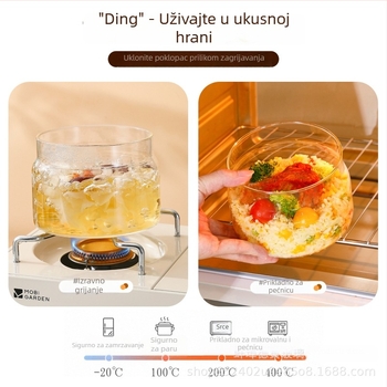 Bebin putnički set: okrugla posuda za grijanje i porciju sa čvrsto zatvorenim spremnikom za grickice, kapacitet 301–500 ml, kompatibilna s mikrovalnom pećnicom, bez električne energije, lansiran 2023