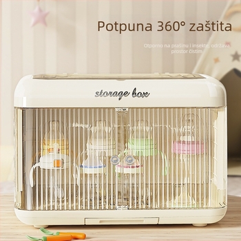 Spremnik za čuvanje bočica za bebe, plastični, dvostruka vrata, pravokutni oblik, montaža na stol