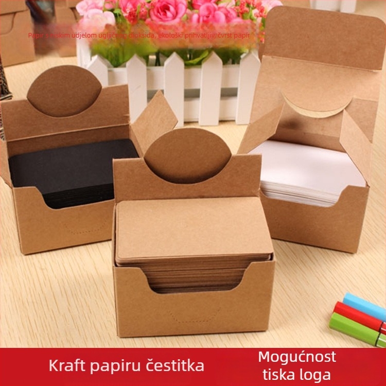Prazne kartice s riječima, 100 kom., 350 g/m², DIY, zaobljeni kutovi