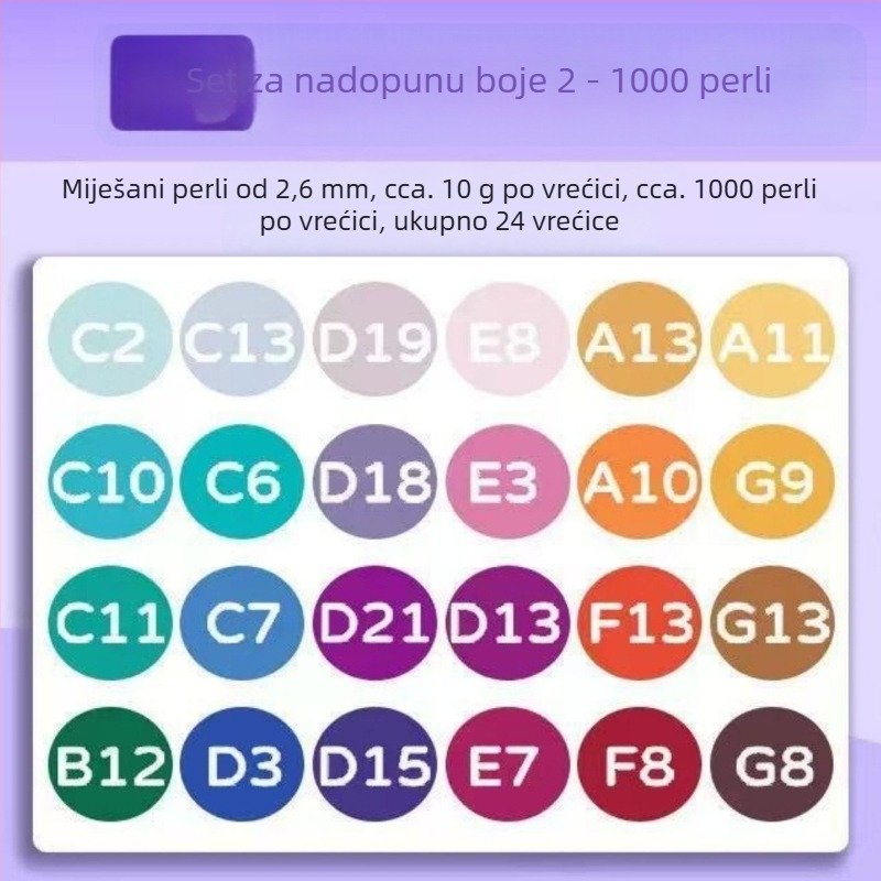 Fused Bean dopunski paket – DIY plosna puzzle igračka, plastika, uzrast 7–14 godina