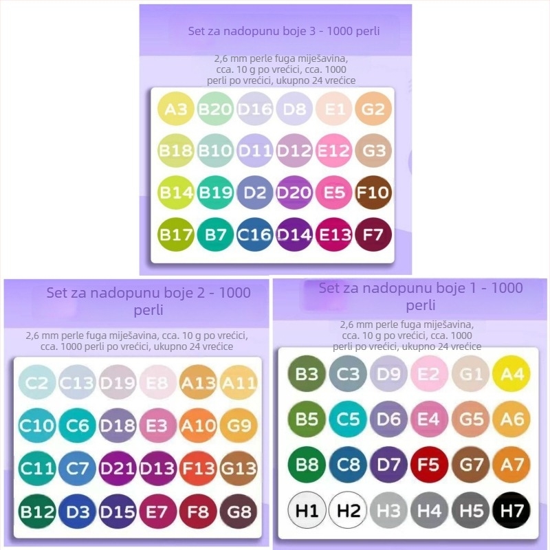 Fused Bean dopunski paket – DIY plosna puzzle igračka, plastika, uzrast 7–14 godina