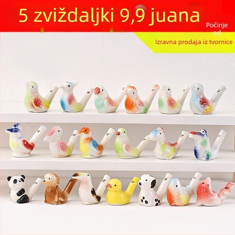 Keramički zviždaljka vodene ptice — suvenir igračka za turistička mjesta; idealan osobni poklon za kolege, prijatelje, djecu ili učenike (Enshi); pogodno za Dan učitelja, Dan državnosti i Dan djece; savršeno za putničke uspomene, završnice i zabave.