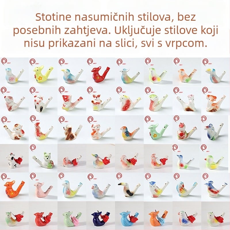 Keramički zviždaljka vodene ptice — suvenir igračka za turistička mjesta; idealan osobni poklon za kolege, prijatelje, djecu ili učenike (Enshi); pogodno za Dan učitelja, Dan državnosti i Dan djece; savršeno za putničke uspomene, završnice i zabave.