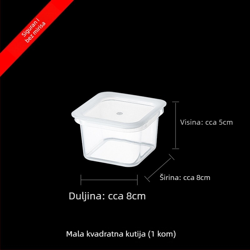 Organizator za ladicu – pravokutna PP kutija, prozirni uzorak, kapacitet 2 L, japanski stil