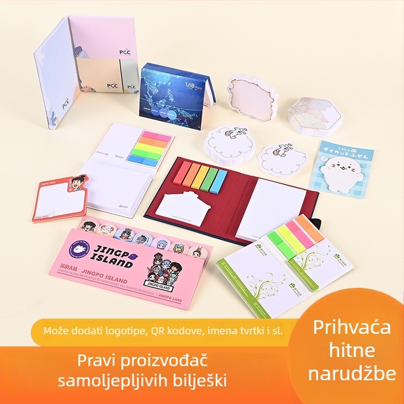 Posebno oblikovane ljepljive bilježnice – Prilagodljivi dizajni, 50 unutarnjih stranica, ljepilo, brend Hold the letter