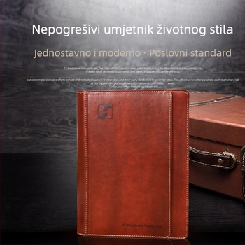Bilježnica s koricom od umjetne kože, ljepilni uvez, papir 80 g/m², 100-200 stranica, model YH116.