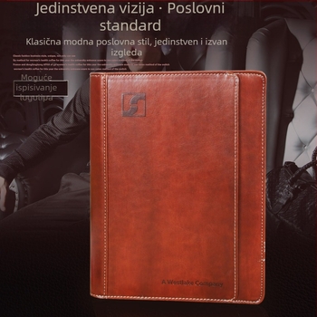 Bilježnica s koricom od umjetne kože, ljepilni uvez, papir 80 g/m², 100-200 stranica, model YH116.