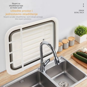 Držač za odvodnju posuđa u kuhinji, sklopivi i teleskop, plastični, šifra 083, lansirano 2020., moderni minimalistički stil