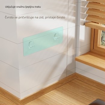 Zidni držač štapića s odvodom za nože i vilice te držač za žlice; višenamjenski, pomični, bez bušenja; materijal: karbonsko čeliku; 2025 model; moderan minimalistički stil
