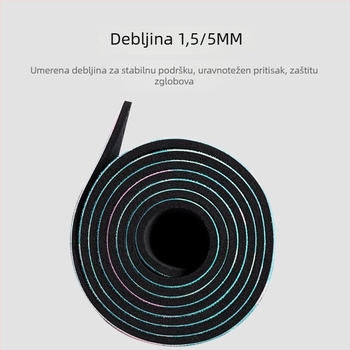 Protuklizna sklopiva joga prostirka, gumena, debljina 1,5 mm, težina 1250 g