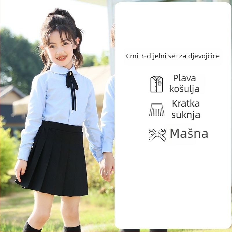 Yinuofang unisex set djece za predstave i školsku uniformu u akademskom stilu, tkanina od poliesterskog vlakna, za dob 3–8 godina