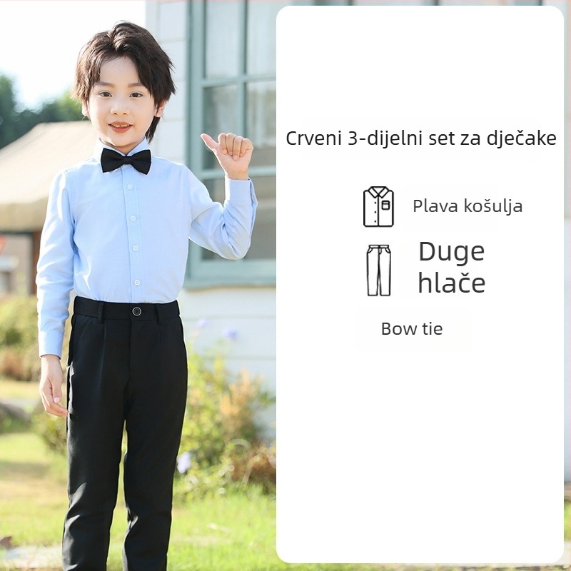 Yinuofang unisex set djece za predstave i školsku uniformu u akademskom stilu, tkanina od poliesterskog vlakna, za dob 3–8 godina